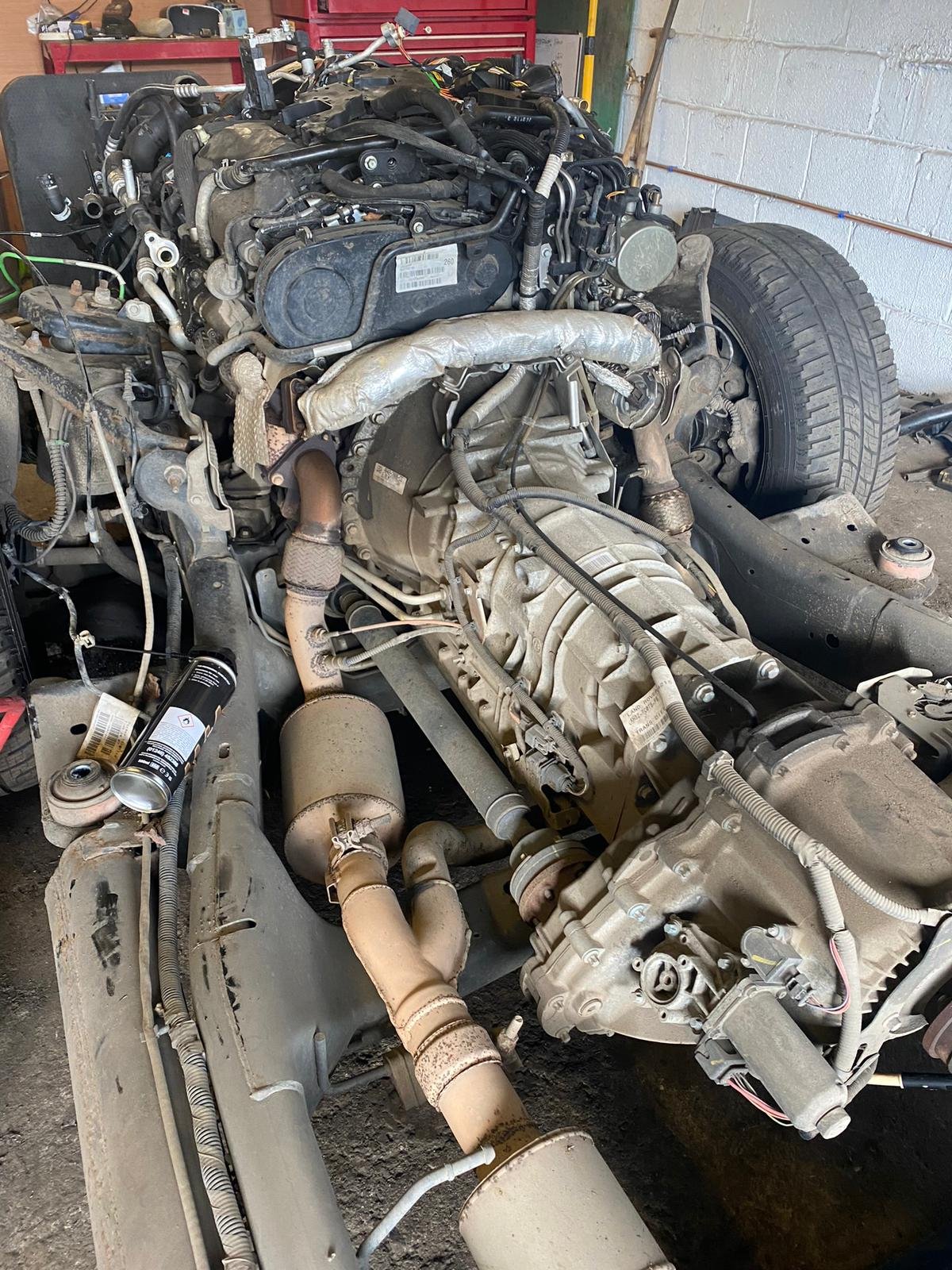 Land Rover Turbo replacement - body off